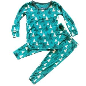 KicKee Pants Christmas Tree Holiday Pajama Set Size 12-18M